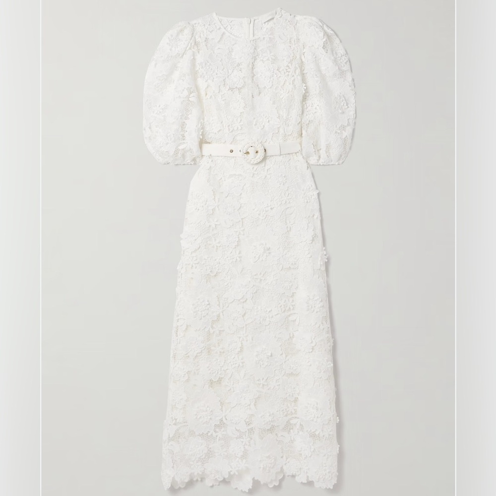 Zimmermann White Lace Midi Dress